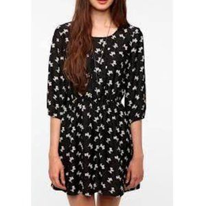 Urban Outfitters Coopertive Scottie dog Tunic/mini  black key hole back dress